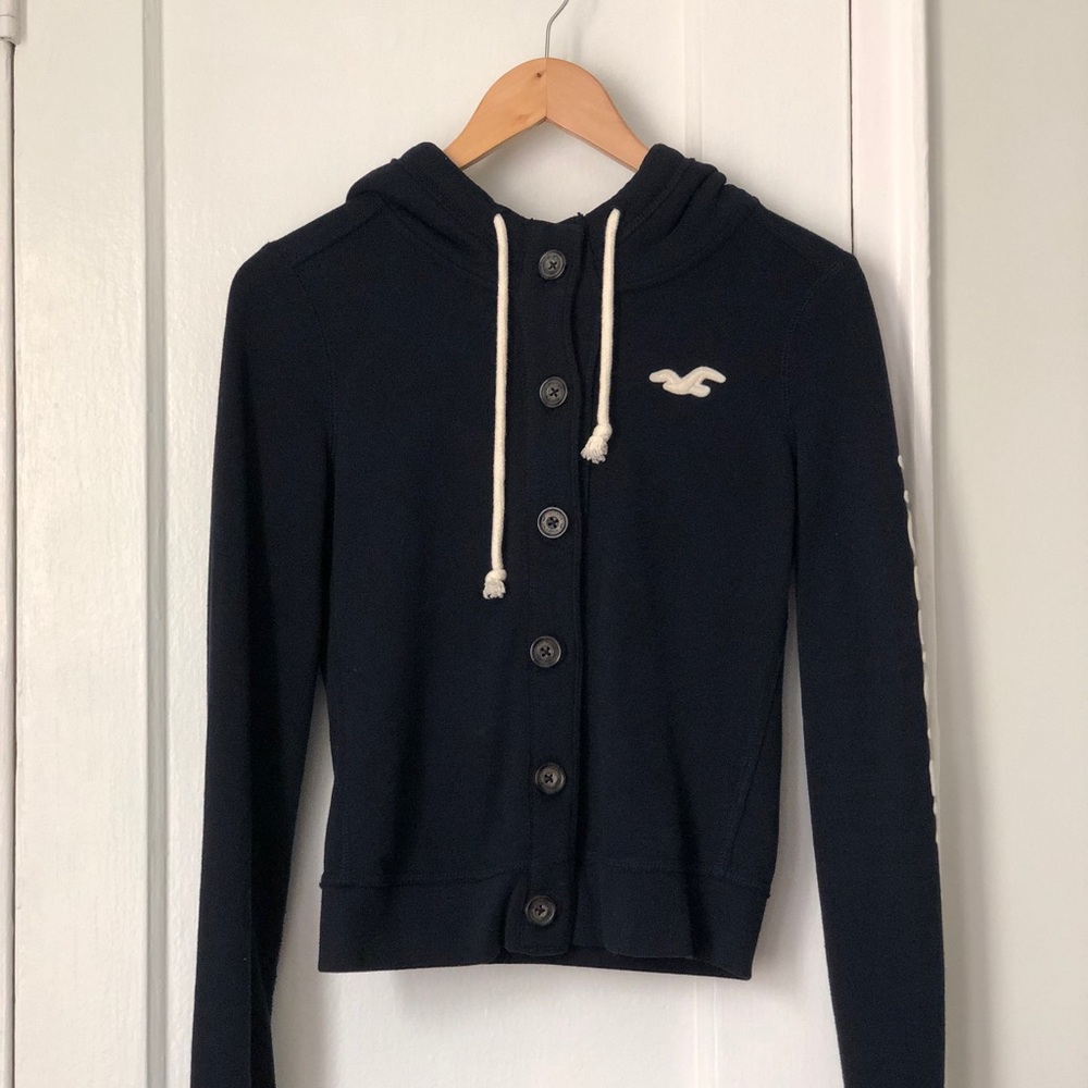 Hollister button up hoodie